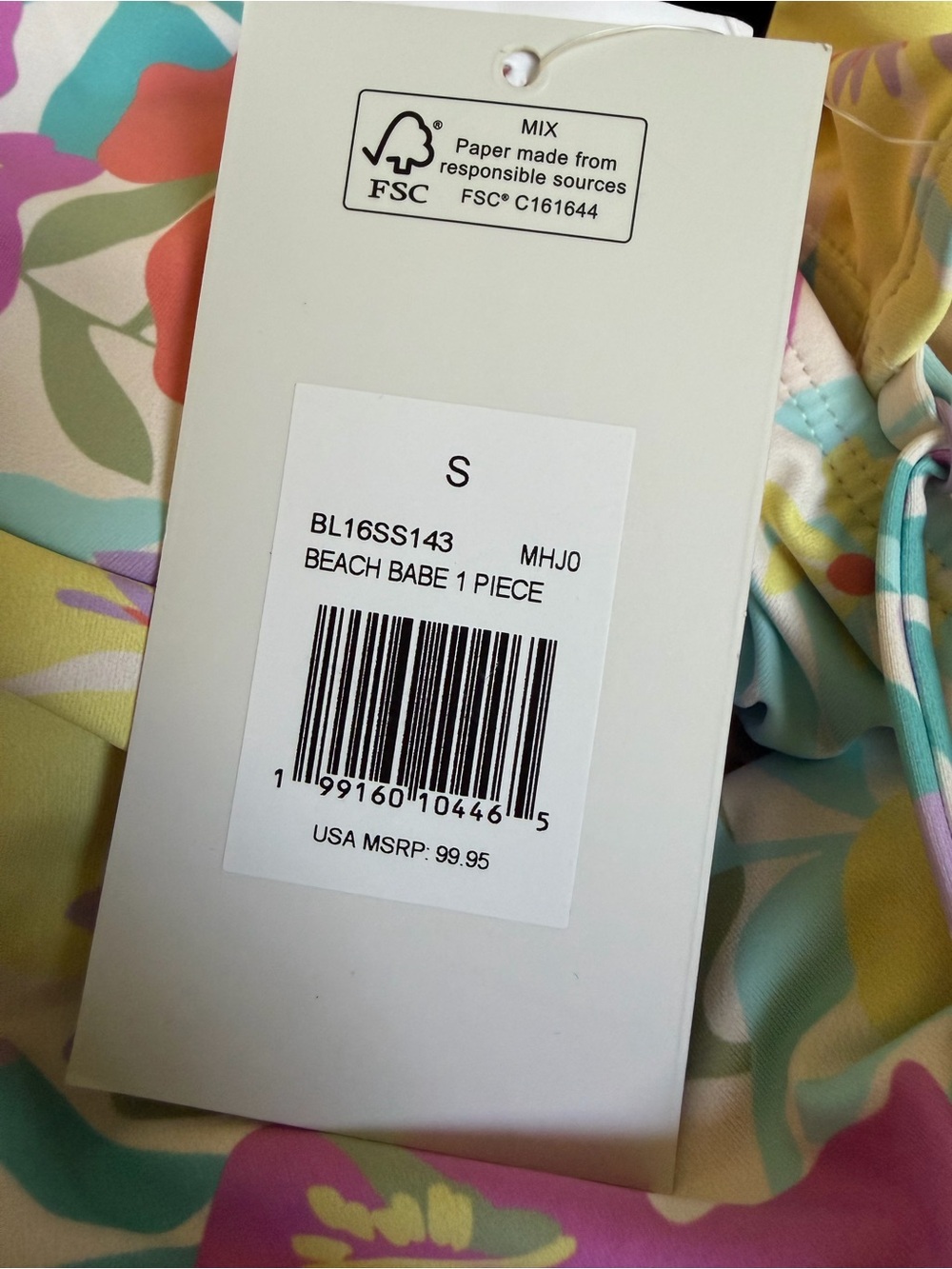 Billabong Pastel Floral Scoop-Back One-Piece Swimsuit - Picture 3 of 4